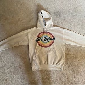 Be Kind tan hoodie